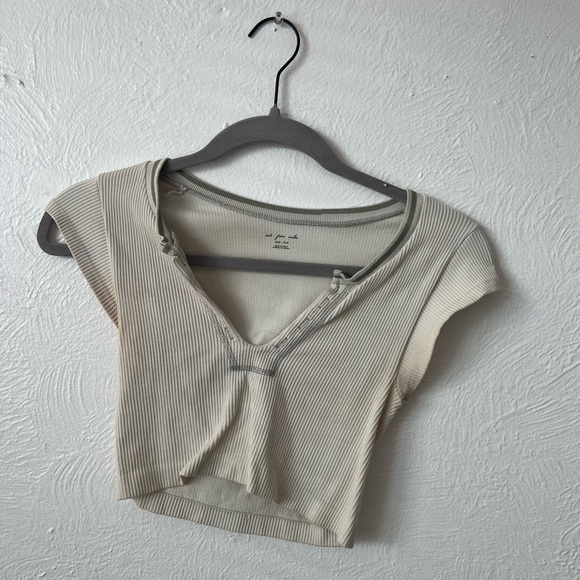 Out From Under Ribbed Cropped Tee - Picture 1 of 2